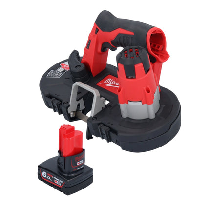 Milwaukee M12 BS-601 Scie à ruban sans fil 12 V 41 x 41 mm + 1x batterie 6,0 Ah - sans chargeur