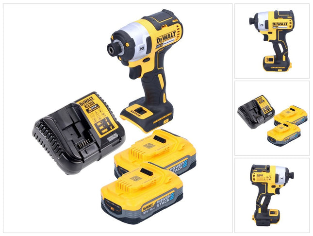 DeWalt DCF 887 H2 Clé à choc sans fil 18 V 205 Nm 1/4" Brushless + 2x batterie Powerstack 5,0 Ah + chargeur