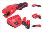 Milwaukee M12 PCSS-202 Coupe-tubes inox sans fil 12 V 12 - 28 mm + 2x batterie 2,0 Ah + chargeur