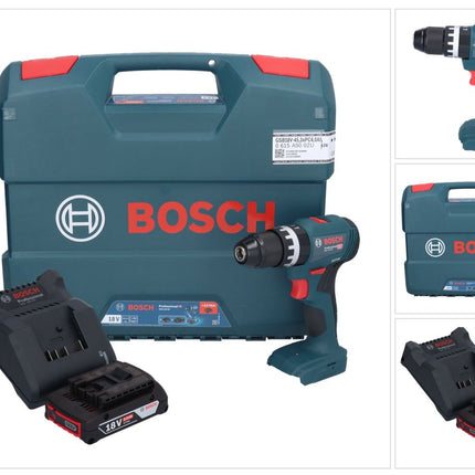 Bosch GSB 18V-45 Professional Perceuse-visseuse à percussion sans fil 18 V 45 Nm Brushless + 1x batterie 2,0 Ah + chargeur + L-Case