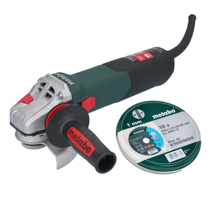 Metabo WE 15-125 Quick Meuleuse d'angle 1550 W 125 mm + 10x disque à tronçonner
