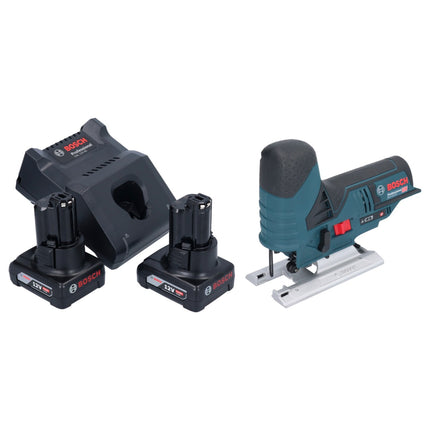 Bosch GST 12V-70 Professional Scie sauteuse sans fil 12 V 70 mm + 2x batterie 6,0 Ah + chargeur