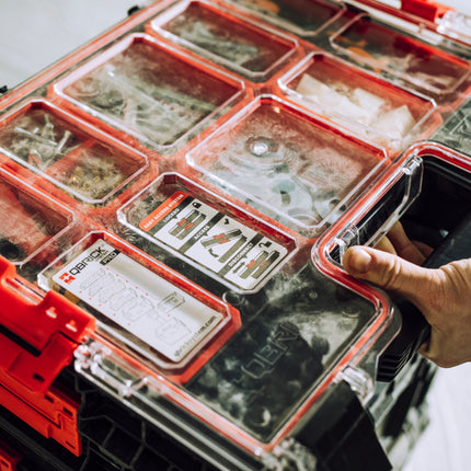 Toolbrothers RHINO L Organizer ECO hauteur XL boîtes 9 l IP54 avec boîtes amovibles