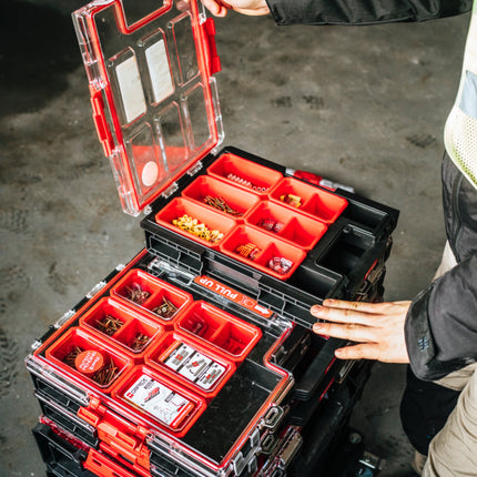 Toolbrothers RHINO XXL Organizer ECO hauteur M+ boîtes 4 l IP66 avec boîtes amovibles