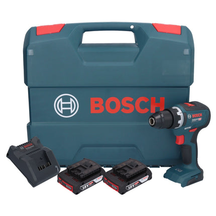 Bosch GSR 18V-55 Professional Perceuse-visseuse sans fil 18 V 55 Nm Brushless + 2x batterie 2,0 Ah + chargeur + L-Case