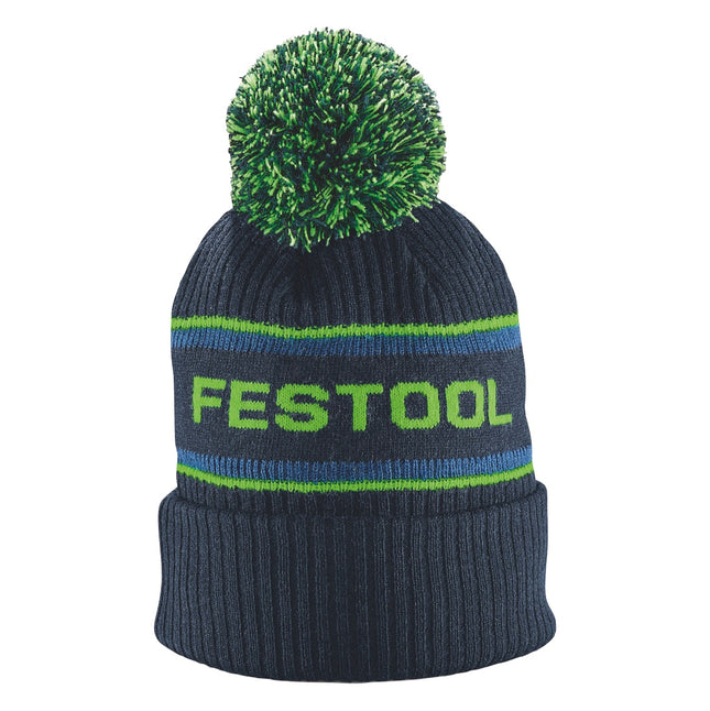 Bonnet à pompon Festool WINH-FT1 ( 577832 ) tricot grossier avec logo Festool