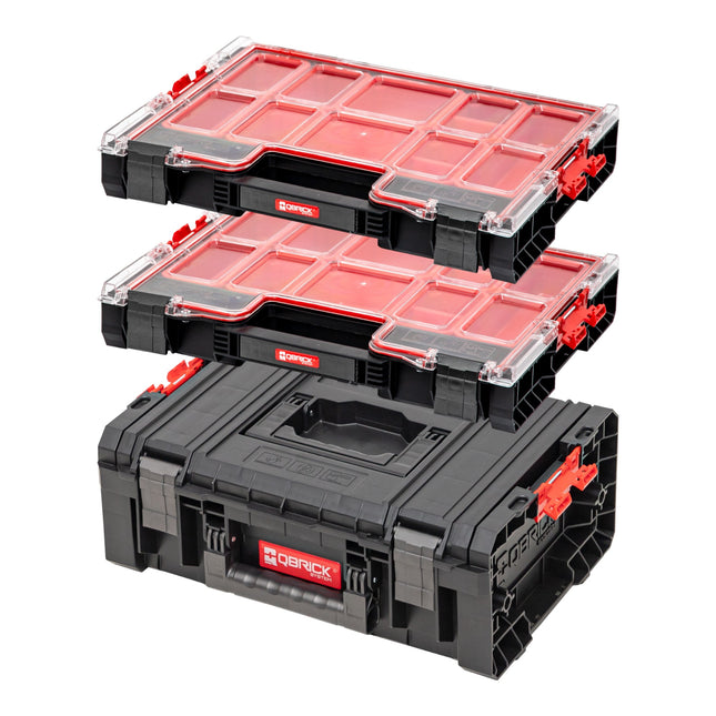 Qbrick System Boîte à outils Set PRO Technician Case 2.0 450 x 332 x 171 mm 12 L IP54 + 2x PRO 200 Organizer 452 x 358 x 79 mm 6 L IP54