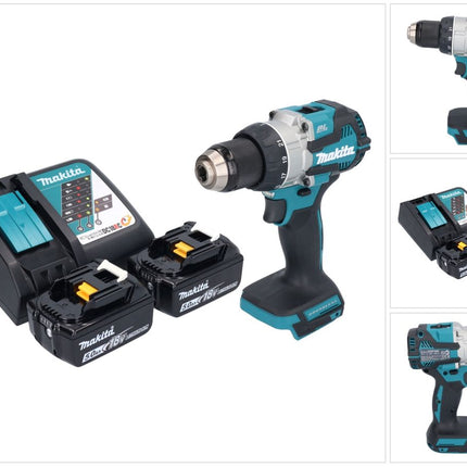 Makita DDF 489 RT Perceuse-visseuse sans fil 18 V 73 Nm Brushless + 2x batterie 5,0 Ah + chargeur