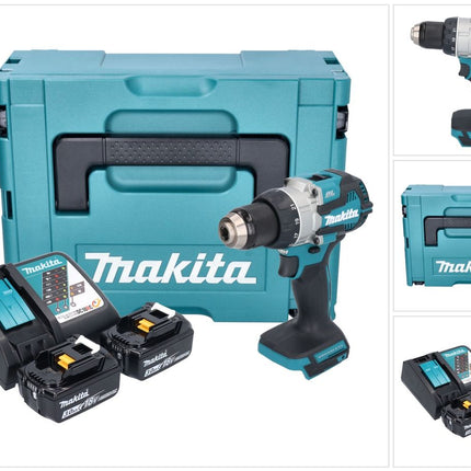 Makita DDF 489 RFJ Perceuse-visseuse sans fil 18 V 73 Nm Brushless + 2x batterie 3,0 Ah + chargeur + Makpac