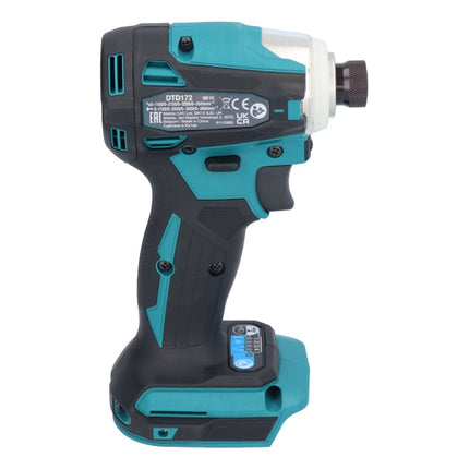 Makita DTD 172 ZJ Clé à choc sans fil 18 V 180 Nm 1/4'' Brushless + Makpac - sans batterie, sans chargeur