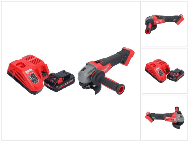 Milwaukee M18 FSAG115X-301 Meuleuse d'angle sans fil 18 V 115 mm Brushless + 1x batterie 3,0 Ah + chargeur