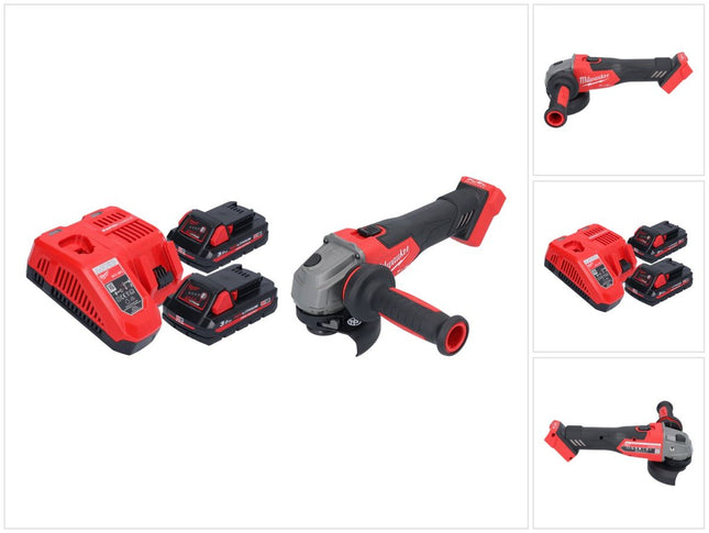 Milwaukee M18 FSAG115X-302 Meuleuse d'angle sans fil 18 V 115 mm Brushless + 2x batterie 3,0 Ah + chargeur