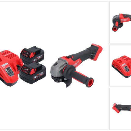 Milwaukee M18 FSAG115X-502 Meuleuse d'angle sans fil 18 V 115 mm Brushless + 2x batterie 5,0 Ah + chargeur