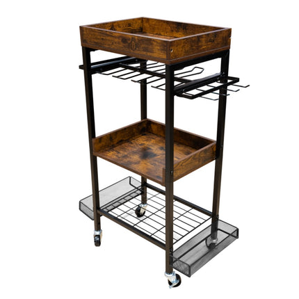 Toolbrothers Chariot d'atelier pour outils électriques et manuels en métal 86 x 45 x 30 cm ( L x l x P ) Roulettes de transport avec freins