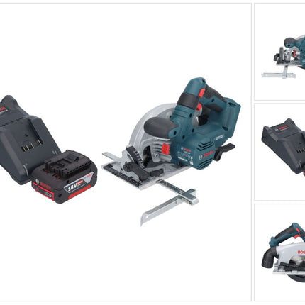 Bosch GKS 18V-57-2 Professional Scie circulaire sans fil 18 V 165 mm Brushless + 1x batterie 4,0 Ah + chargeur