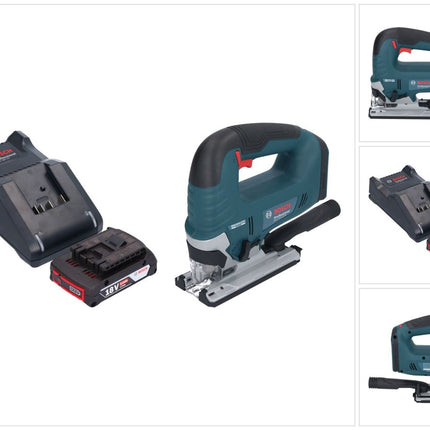 Bosch GST 18V-125 B Professional Scie sauteuse sans fil 18 V 125 mm Brushless + 1x batterie 2,0 Ah + chargeur