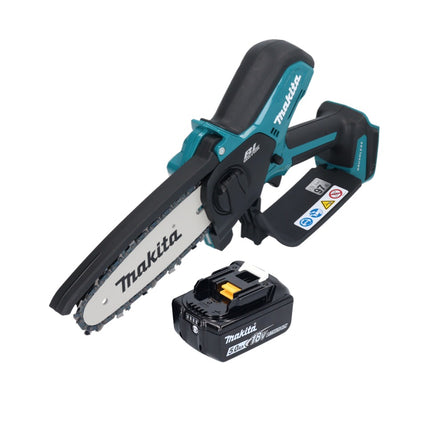 Makita DUC 150 Tronçonneuse d'elagage sans fil 18 V 15 cm brushless + 1x batterie 5,0 Ah - sans chargeur