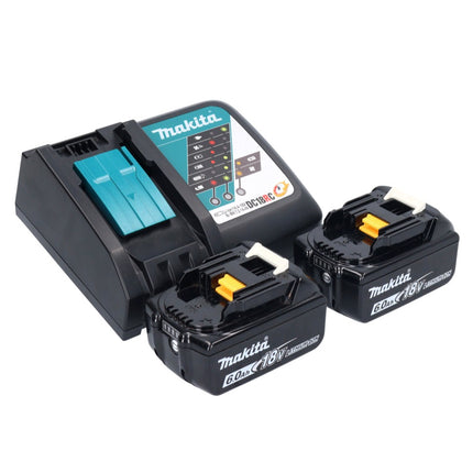 Makita DUC 150 RG2 Tronconneuse d'elagage sans fil 18 V 15 cm Brushless + 2x batterie 6,0 Ah + kit chargeur