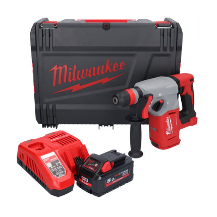 Milwaukee M18 BLHX-801X Marteau perforateur burineur sans fil 18 V 2,3 J Brushless + 1x Batterie 8,0 Ah + Ladegert + HD-Box
