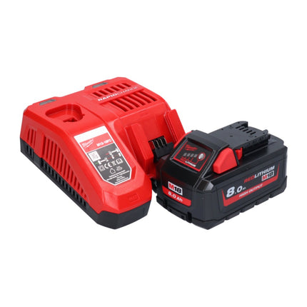 Milwaukee M18 BLHX-801X Marteau perforateur burineur sans fil 18 V 2,3 J Brushless + 1x Batterie 8,0 Ah + Ladegert + HD-Box
