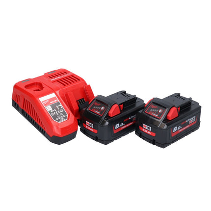Milwaukee M18 BLHX-802X Marteau perforateur burineur sans fil 18 V 2,3 J Brushless + 2x Batterie 8,0 Ah + Ladegert + HD-Box
