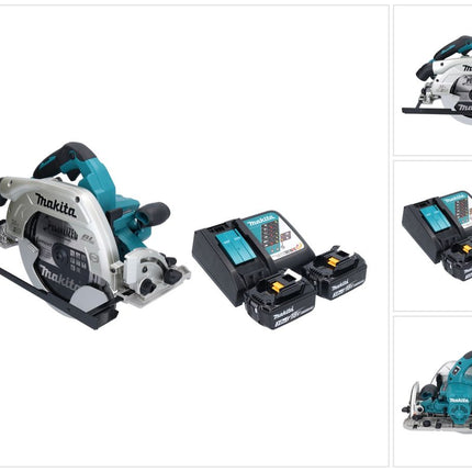 Makita DHS 900 RF2U scie circulaire portative sans fil 36 V ( 2x 18 V ) 235 mm Brushless + 2x batterie 3,0 Ah + chargeur + adaptateur Bluetooth