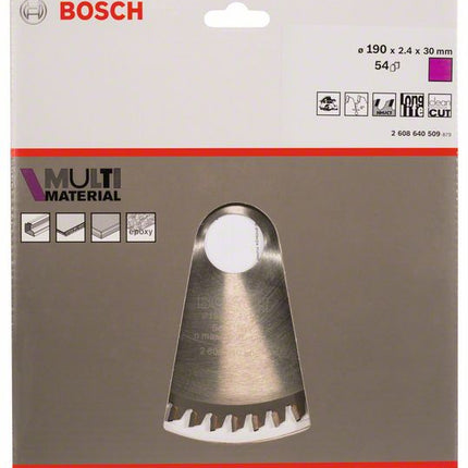 BOSCH Lame de scie circulaire Ø extérieur 190 mm nombre de dents 54 HLTCG ( 4000908903 )