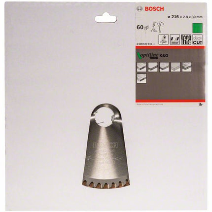 BOSCH Lame pour scie circulaire  D. ext. 216 mm nombre de dents 60 WZ/N ( 4000815444 )