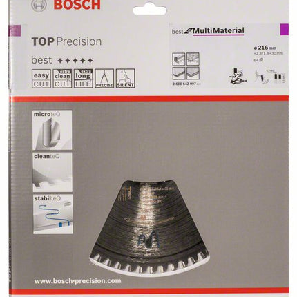 BOSCH Lame de scie circulaire Ø extérieur 216 mm nombre de dents 64 HLTCG ( 8000342276 )