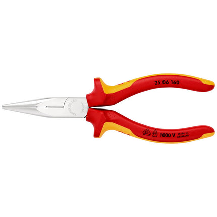 KNIPEX Pince à becs plats, ronds DIN ISO 5745 longueur 160 mm plat/rond droit ( 4000810325 )