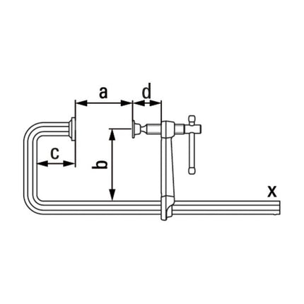 BESSEY Serre-joints haute performance SGU envergure 300 mm col de cygne 140 mm ( 4000831549 )