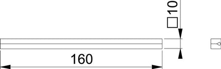 HOPPE tige carrée profilée en I tige carrée 10 x 100 mm ( 3311003022 )