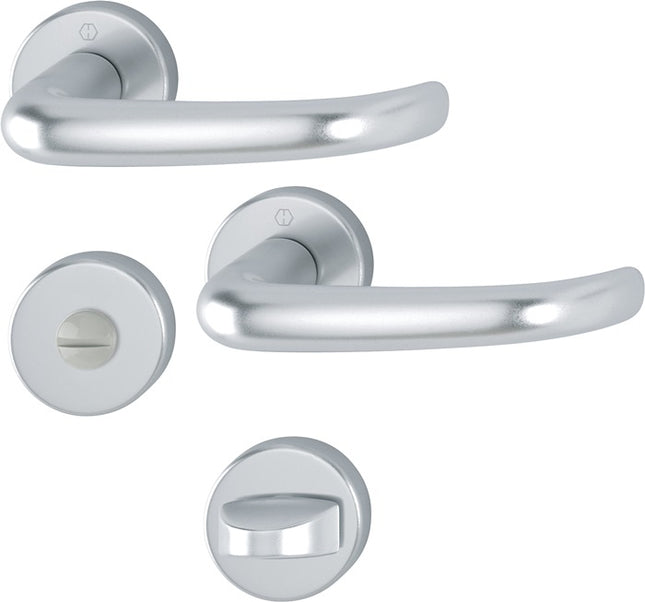 HOPPE Garniture à rosette San Francisco 1301/42KV/42KVS aluminium F1 ( 3000202002 )