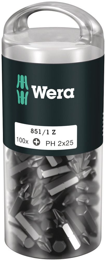 WERA Grand paquet d'embouts 851/1 Z PH 2 longueur 25 mm ( 4000822267 )