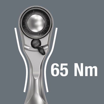 WERA Cliquet à levier réversible 8008 A Zyklop Mini 3 1/4 ″ 60 dents ( 4000822313 )