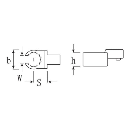 STAHLWILLE Clé polygonale à emmancher 733/10 13 ouverture de clé 13 mm 9 x 12 mm ( 4000826558 )