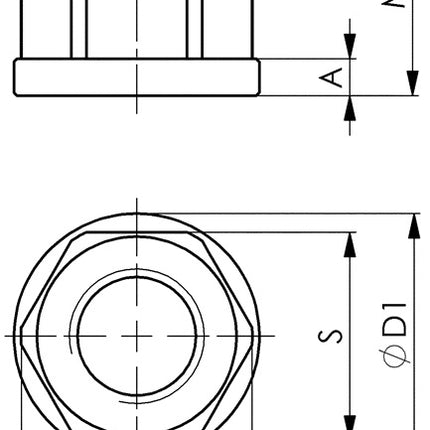AMF Écrou hexagonal DIN 6331 M14 ouverture de clé 21 mm ( 4000833411 )