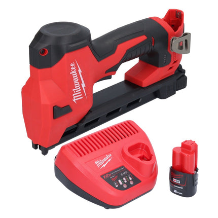 Milwaukee M12 BCST-201 Agrafeuse sans fil 12 V 19 x 25,4 mm + 1x batterie 2,0 Ah + chargeur