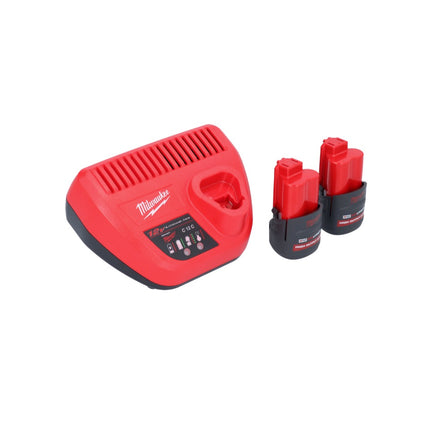 Milwaukee M12 BCST-252 Agrafeuse sans fil 12 V 19 x 25,4 mm + 2x batterie 2,5 Ah + chargeur