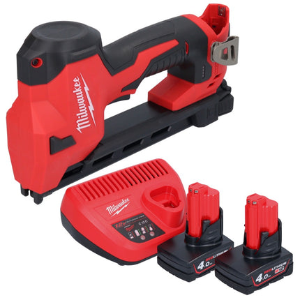 Milwaukee M12 BCST-402 Agrafeuse sans fil 12 V 19 x 25,4 mm + 2x batterie 4,0 Ah + chargeur