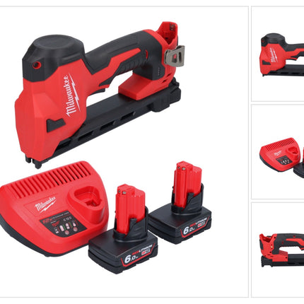 Milwaukee M12 BCST-602 Agrafeuse sans fil 12 V 19 x 25,4 mm + 2x batterie 6,0 Ah + chargeur