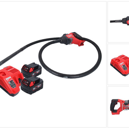 Vibrateur à béton sur batterie Milwaukee M18 FCVN24-502 18 V 2,4 m sans balais + 2x batterie 5,0 Ah + chargeur