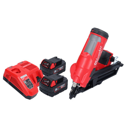 Milwaukee M18 FFN-502 cloueur sans fil 18 V 50 - 90 mm Brushless + 2x batterie 5,0 Ah + kit chargeur