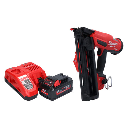 Milwaukee M18 FN16GA-801 Cloueur sans fil 18 V 32 - 64 mm Brushless + 1x batterie 8,0 Ah + chargeur