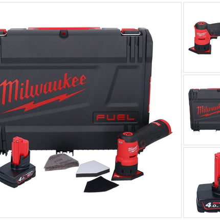 Meuleuse à pointes sur batterie Milwaukee M12 FDSS-401X 12 V 88,8 x 63,5 mm sans balais + 1x batterie 4,0 Ah + boîtier HD - sans chargeur