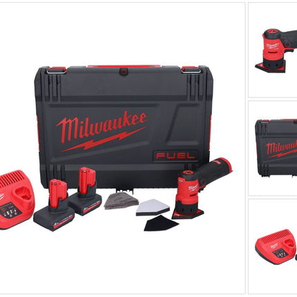 Meuleuse à pointes sur batterie Milwaukee M12 FDSS-502X 12 V 88,8 x 63,5 mm sans balais + 2x batterie 5,0 Ah + chargeur + boîtier HD