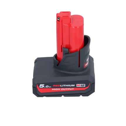 Milwaukee M12 FTB-501 Ponceuse à pneu sans fil 12 V 7/16'' Hex Brushless + 1x batterie 5,0 Ah - sans chargeur