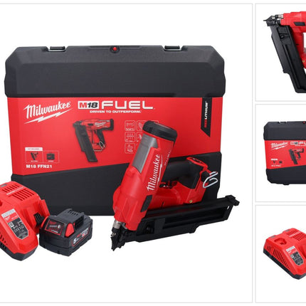Milwaukee M18 FFN21-501C cloueur sans fil 18 V 50 - 90 mm sans brosse + 1x batterie 5,0 Ah + chargeur + valise