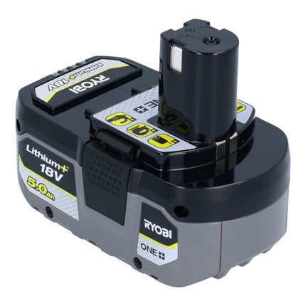 RYOBI RB18L50 Batterie 18 V 5,0 Ah / 5000 mAh Li-Ion ( 5133002433 ) avec affichage du niveau de charge