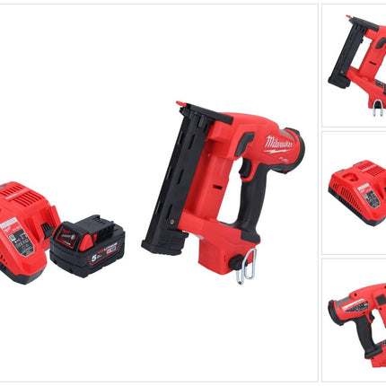 Milwaukee M18 FNCS18GS-501X agrafeuse sans fil 18 V 9,5 - 38 mm sans balai + 1x batterie 5,0 Ah + chargeur + boîte HD